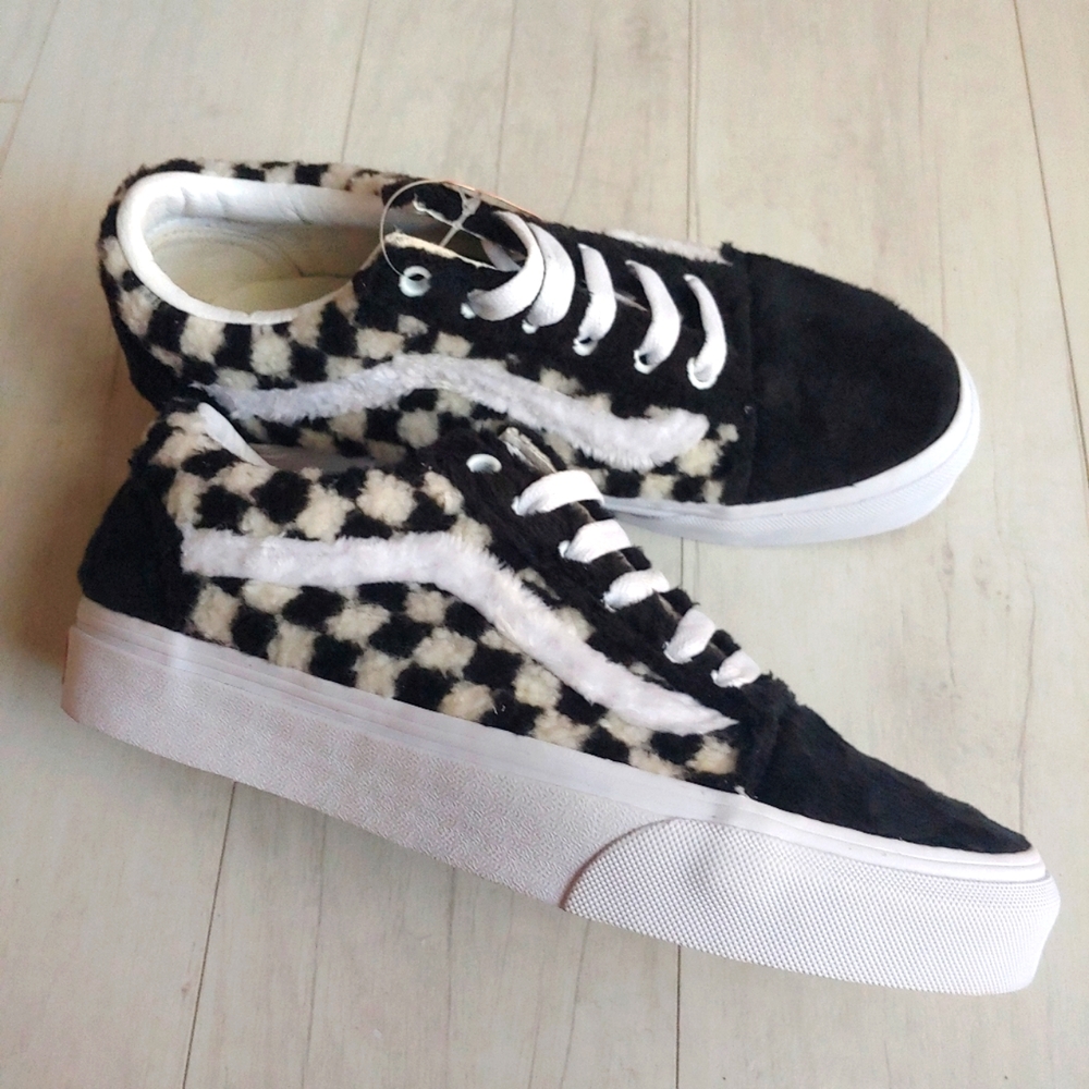 VANS NEW Sherpa Checkered Old Skool Skate Shoes